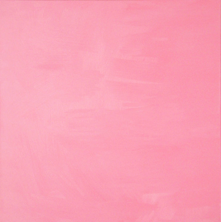 Painting titled "Pink foursquare" by Marina Rusalka, Original Artwork, Oil