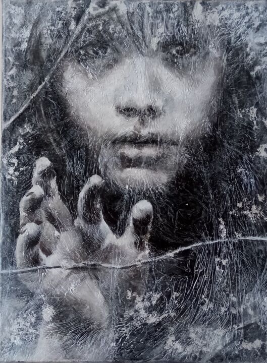 Картина под названием "Touch the mystery" - Marina Ternavskaya, Подлинное произведение искусства, Акрил Установлен на Деревя…