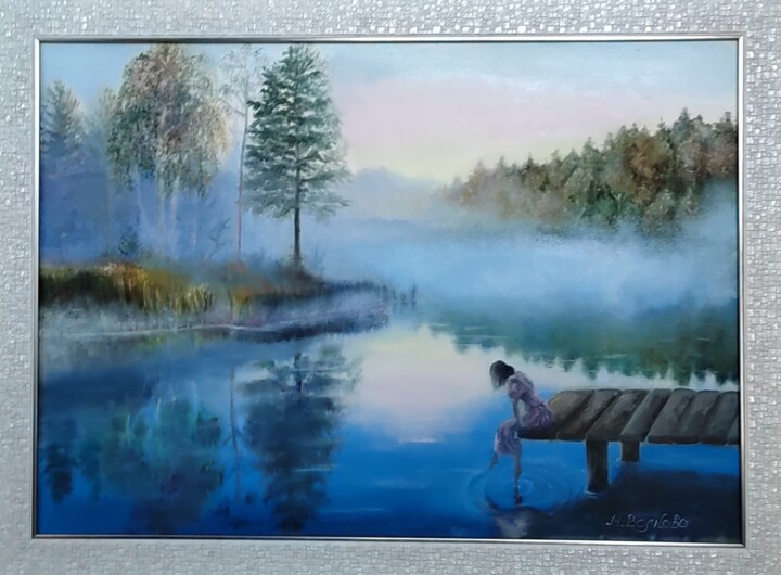 Painting titled ""Дыхание утра"" by Marina Volkova, Original Artwork, Oil Mounted on Wood Stretcher frame