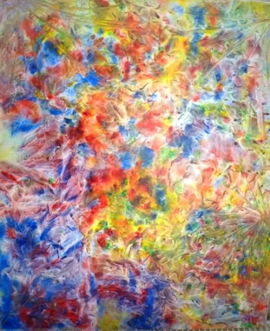 Peinture intitulée "Printemps" par Marina Presti, Œuvre d'art originale, Huile