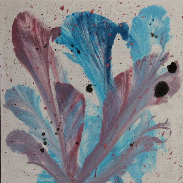 Peinture intitulée "Flower" par Marine Besse, Œuvre d'art originale, Acrylique