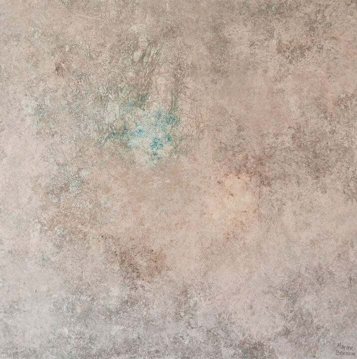 Картина под названием "Vatnajökull" - Marine Bonzom, Подлинное произведение искусства, Акрил Установлен на Деревянная рама д…