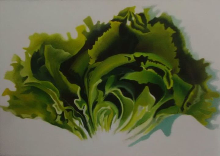 Painting titled "salade.jpg" by Marine Chaudre, Original Artwork, Acrylic