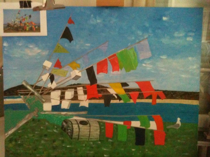 Peinture intitulée "image.jpg" par Marine Des Pins, Œuvre d'art originale,
