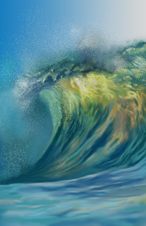 Digital Arts titled "Wave.jpg" by Marine Repessé, Original Artwork, 2D Digital Work