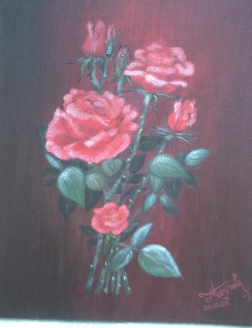 Painting titled "Rosas" by The Hope, Original Artwork