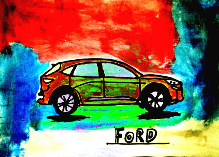 Arte digitale intitolato "Ford . 1/10" da Marino De Laura, Opera d'arte originale, Pittura digitale