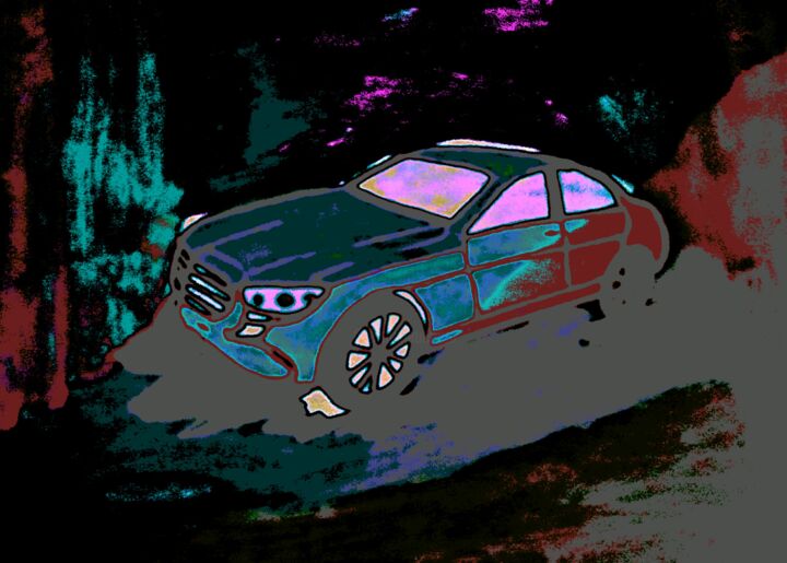 Arte digitale intitolato "Mercedes  - n. 1/10" da Marino De Laura, Opera d'arte originale, Pittura digitale