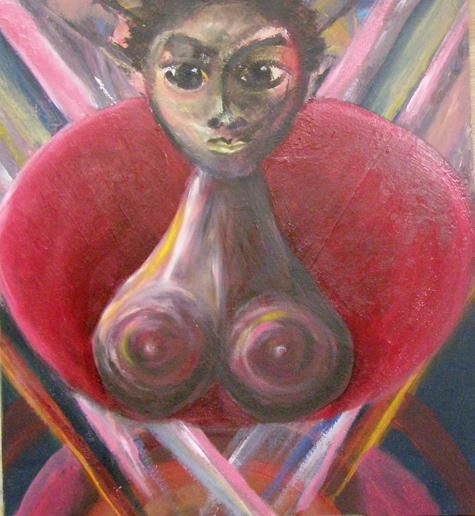 Peinture intitulée "Profanation" par Marinou, Œuvre d'art originale,