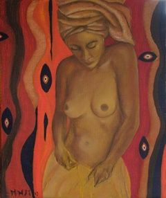 Painting titled "Aminata" by Marinou, Original Artwork