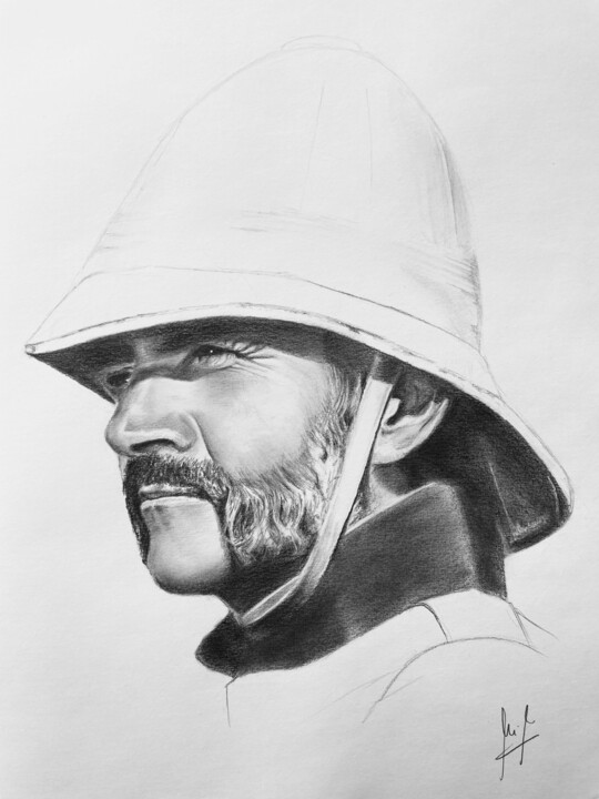 Rysunek zatytułowany „Sean Connery #2” autorstwa Mario Araus, Oryginalna praca, Grafit