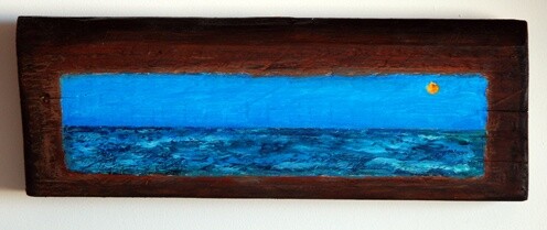 Картина под названием "horizon II" - Mario Bondanini, Подлинное произведение искусства, Масло