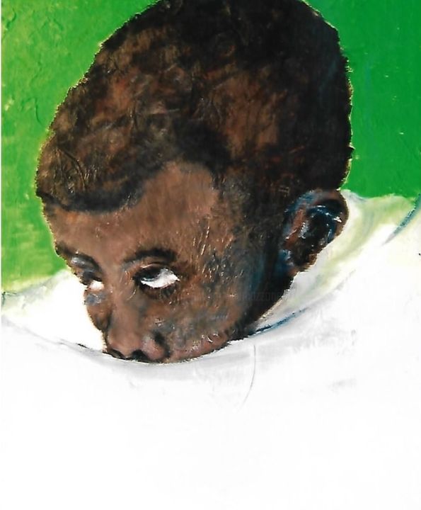 Pittura intitolato "bambino di colore" da Mario Fanconi, Opera d'arte originale, Olio