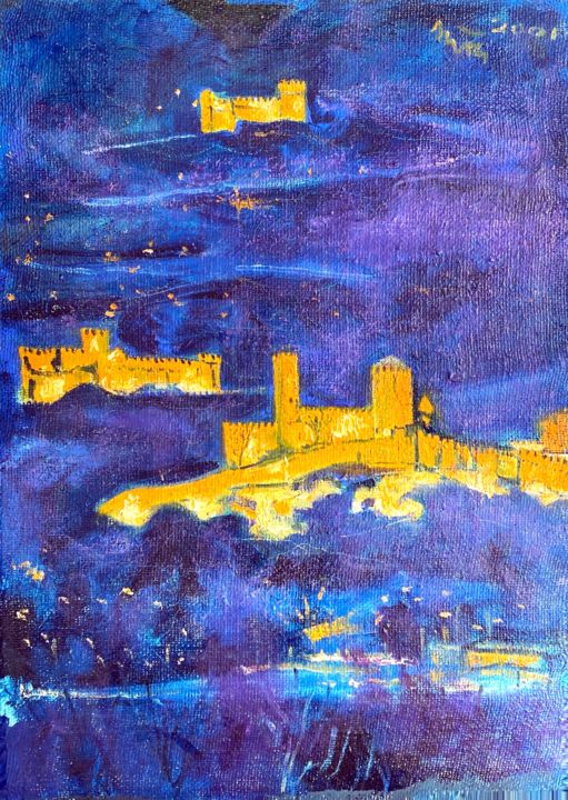 Pittura intitolato "6-castelli-di-belli…" da Mario Fanconi, Opera d'arte originale, Olio