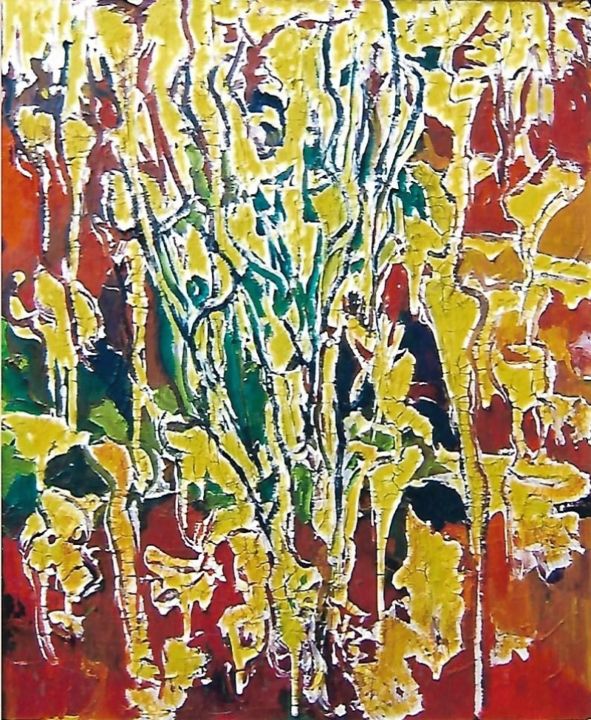 Pittura intitolato "5-siccità-" da Mario Fanconi, Opera d'arte originale, Olio