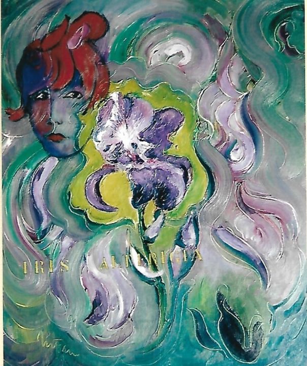 Pittura intitolato "iris (alterigia)" da Mario Fanconi, Opera d'arte originale, Olio