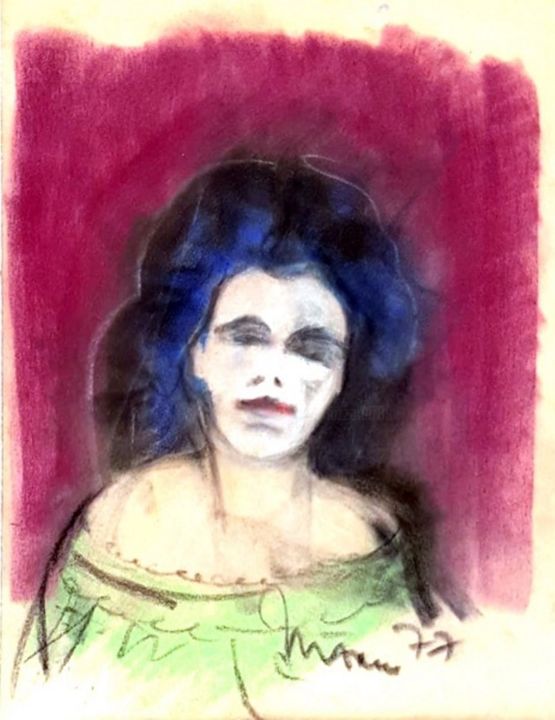 Pittura intitolato "dolce mamma" da Mario Fanconi, Opera d'arte originale, Pastello