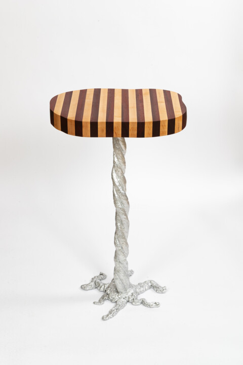 Design getiteld "Table plante" door Mario Forget (Atelier Méta-Bois), Origineel Kunstwerk, Meubilair