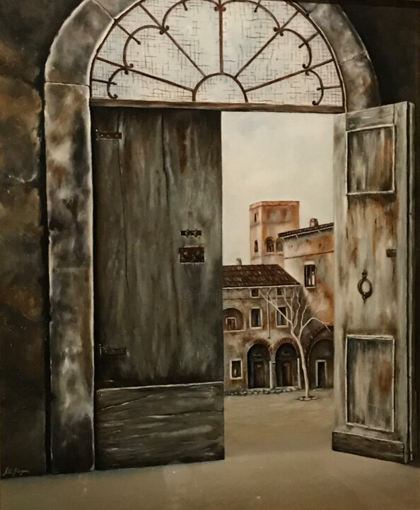 Painting titled "portonaccio.jpg" by Mario Giugno, Original Artwork