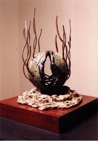 Escultura titulada "esfera 2" por Mario Morasan, Obra de arte original