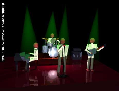Digital Arts titled "The Band 3 - von Ma…" by Mario Strack, Original Artwork, 3D Modeling