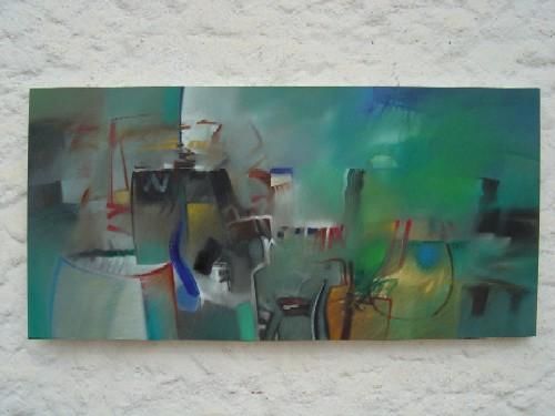Painting titled "colarte4sin_titulo.…" by Mario Ayerbe, Original Artwork