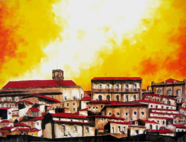 Pittura intitolato "alta" da Mário Fresco, Opera d'arte originale, Olio