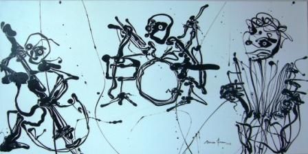 "trio" başlıklı Tablo Mário Fresco tarafından, Orijinal sanat, Petrol