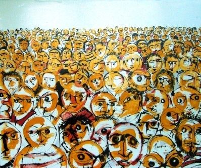 Pintura intitulada "HUMANIZA" por Mário Fresco, Obras de arte originais, Óleo