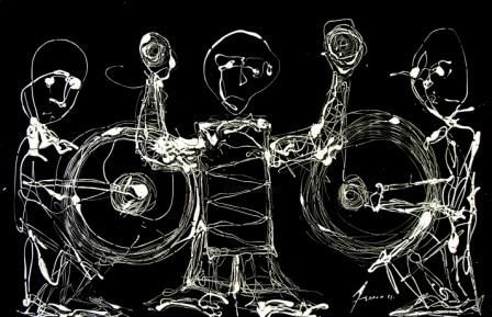 "BOMBEIROS" başlıklı Tablo Mário Fresco tarafından, Orijinal sanat, Petrol