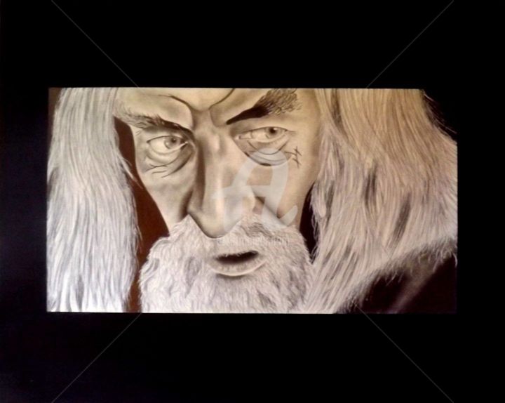 Dessin intitulée "Gandalf" par M'Art'Ion, Œuvre d'art originale