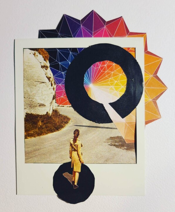 Collages intitulée "Le portail" par Marion Revoyre, Œuvre d'art originale, Collages