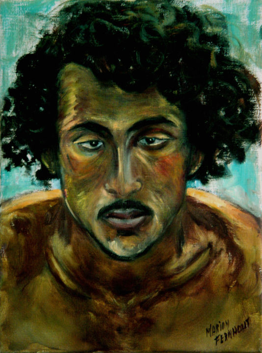 Pittura intitolato "Portrait" da Michelangelo Verso, Opera d'arte originale, Olio