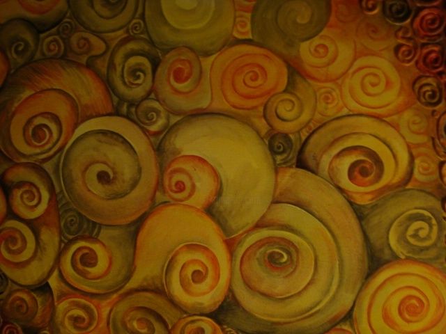 Peinture intitulée "caracolas" par Yanina, Œuvre d'art originale