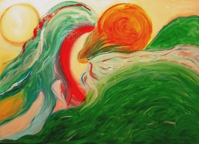 Pintura titulada "Vento" por Maria Riccio, Obra de arte original, Oleo