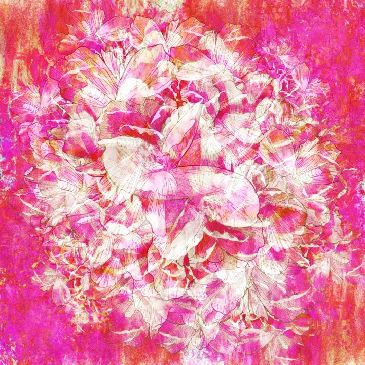 Arte digitale intitolato "Barcelona Pink" da Marisa Esteo, Opera d'arte originale, Pittura digitale