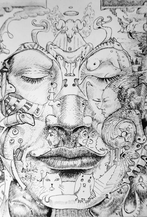 Faux Autoportrait Les Yeux Fermes Drawing By Vincent Marit Artmajeur Faux Autoportrait Les Yeux Fermes Drawing By Vincent Marit Artmajeur