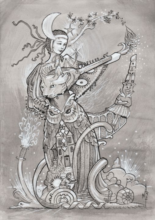 Melodie Pour Un Chat Dessin Par Vincent Marit Artmajeur