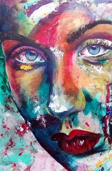 Peinture intitulée "Métamorphose" par Marie-Thérèse Aguilar, Œuvre d'art originale, Acrylique
