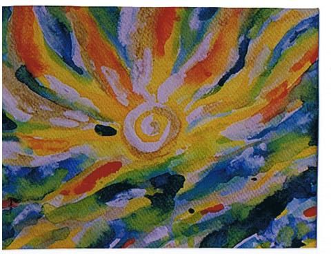 Painting titled "The Sun" by Prema (Risto), Original Artwork