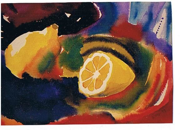 Painting titled "The lemon" by Prema (Risto), Original Artwork