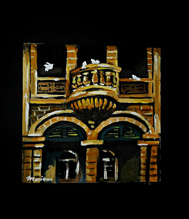 Painting titled "Balcony" by Marium Khan, Original Art,