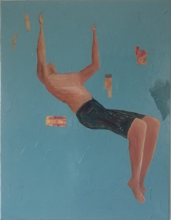 Painting titled "Jumper" by Mariusz Makula, Original Artwork, Oil