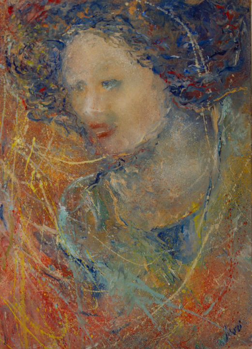 Painting titled "Bijanka Morales." by Marina Vassileva-Suomalainen, Original Artwork, Oil