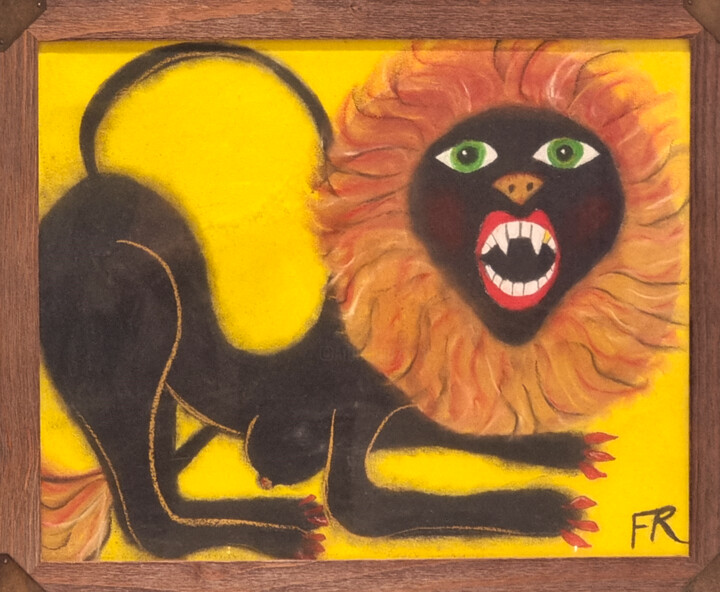 Peinture intitulée "Lionnesse" par Mariya Oliynyk, Œuvre d'art originale, Pastel Monté sur Carton