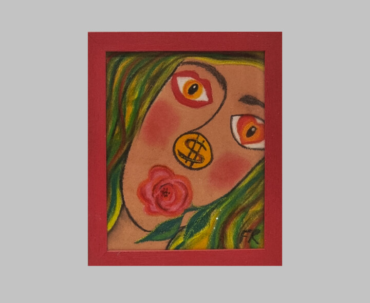 Peinture intitulée "Flower" par Mariya Oliynyk, Œuvre d'art originale, Pastel Monté sur Carton