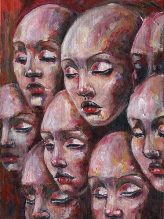 Картина под названием "After Munch" - Mariya Markina, Подлинное произведение искусства, Акрил