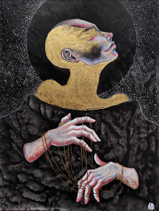 Peinture intitulée "My threads" par Mariya Markina, Œuvre d'art originale, Pastel