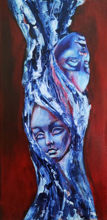 Картина под названием "Back and forth" - Mariya Markina, Подлинное произведение искусства, Акрил
