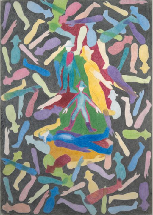 Dessin intitulée "From Fragmentation…" par Marjolein Gamble, Œuvre d'art originale, Crayon